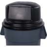 Carlisle, Bronco, Dome, Polyethylene (HDPE), 55 gal, Black, Receptacle Lid