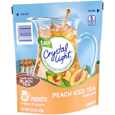 Crystal Light Peach Iced Tea Drink Mix, 16 ct Pitcher Packets