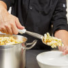 14-inch heavy-duty stainless steel solid basting spoon with white Ergo Grip™ handle