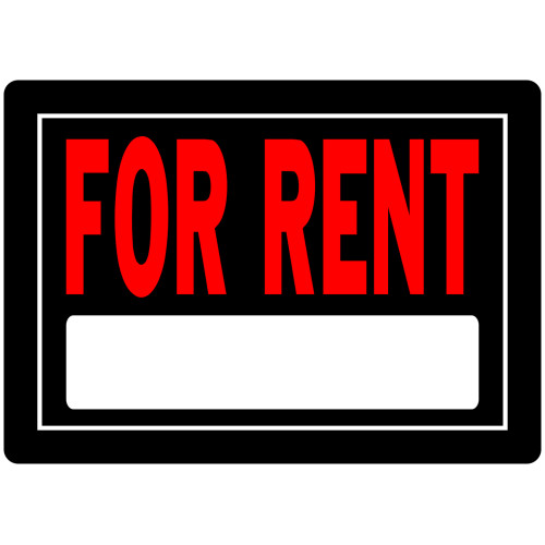 For Rent Sign Black and Red (10