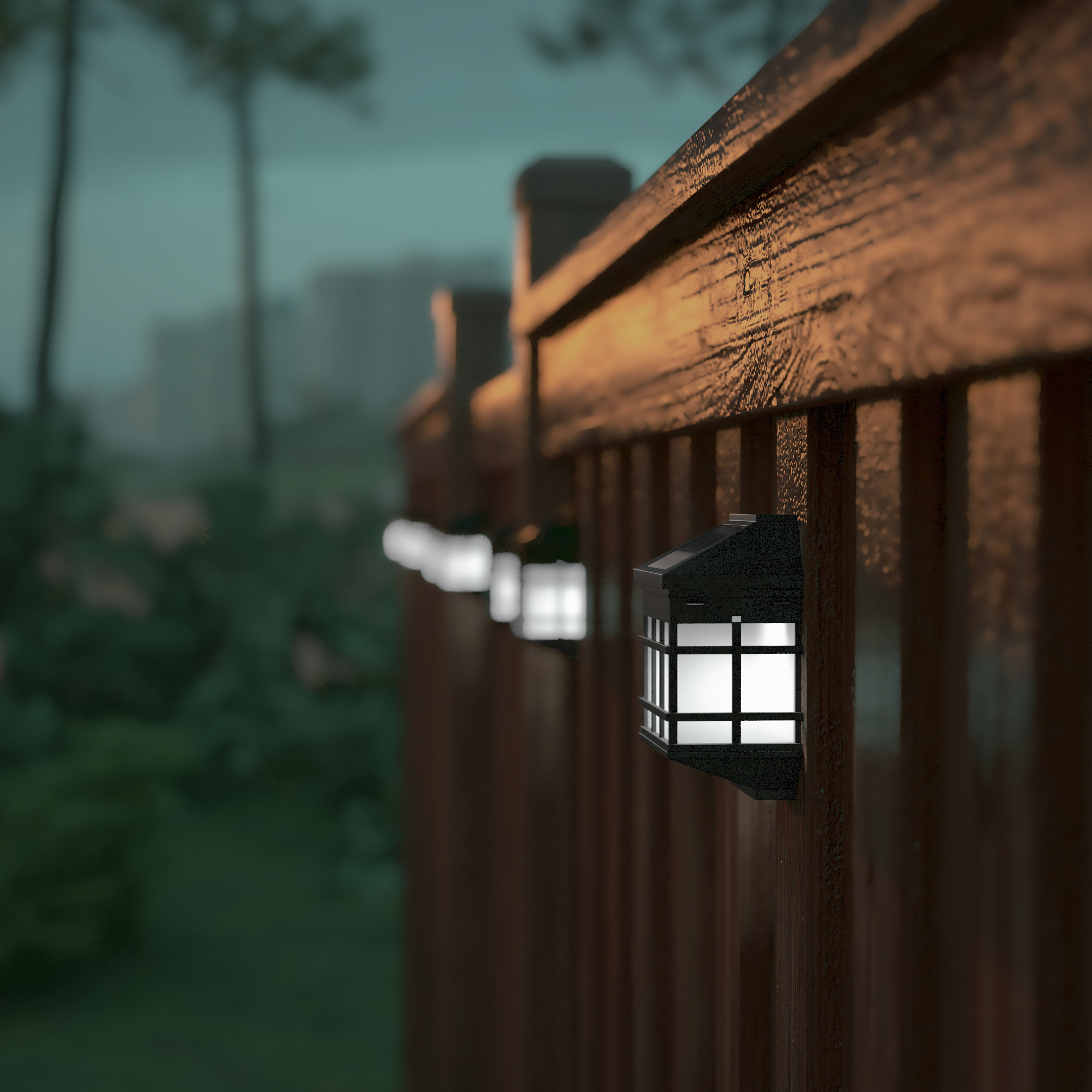 Caan Set of 6 Brown Solar Deck and Fence Lights, Decorative Outdoor Solar Pow... - Picture 13 of 22