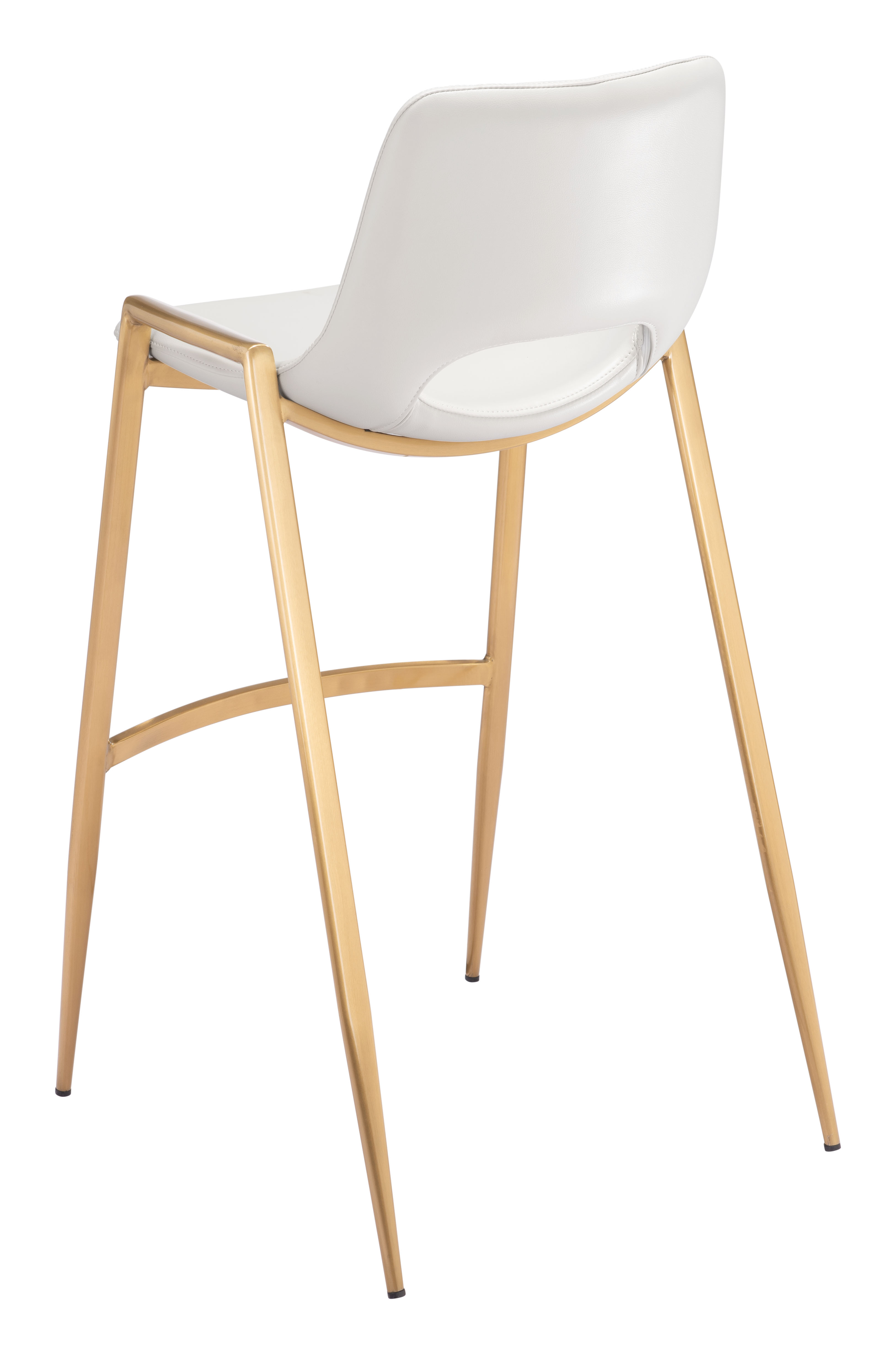 Desi Barstool (Set of 2) White & Gold product image