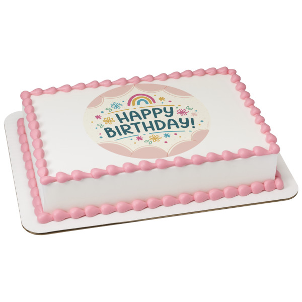 Happy Birthday Rainbow PhotoCake® Edible Image®