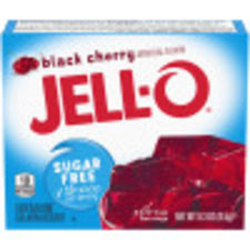 Jell-O Black Cherry Sugar Free Gelatin Dessert, 0.3 oz Box