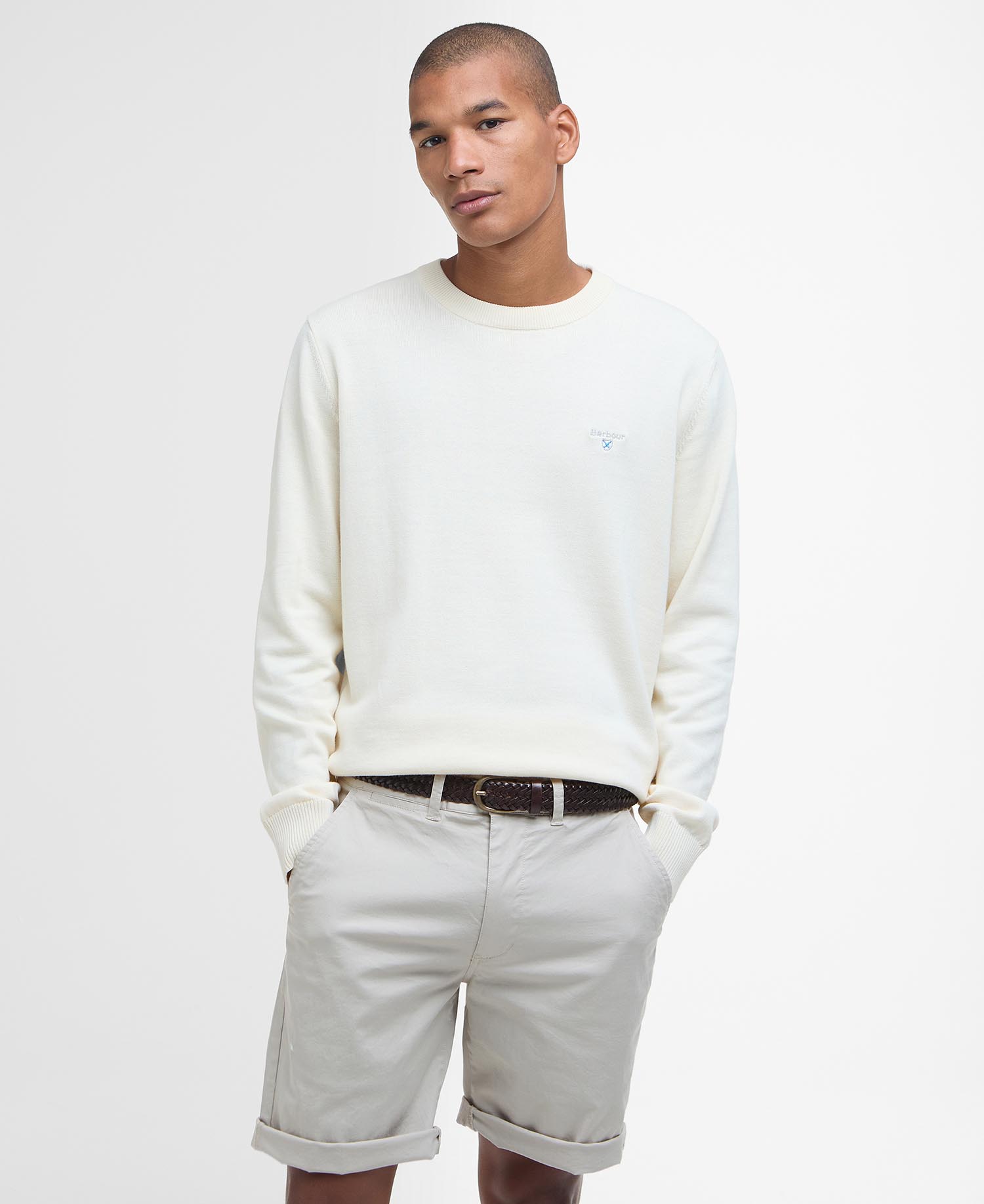 Maglione girocollo in cotone compatto Lingwood image number 0