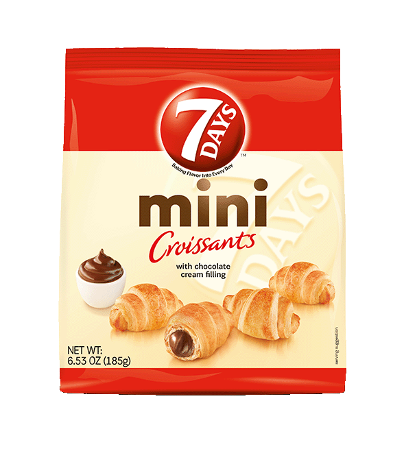 7Days Soft Baked Mini Croissants with Chocolate Filling, 6.53oz