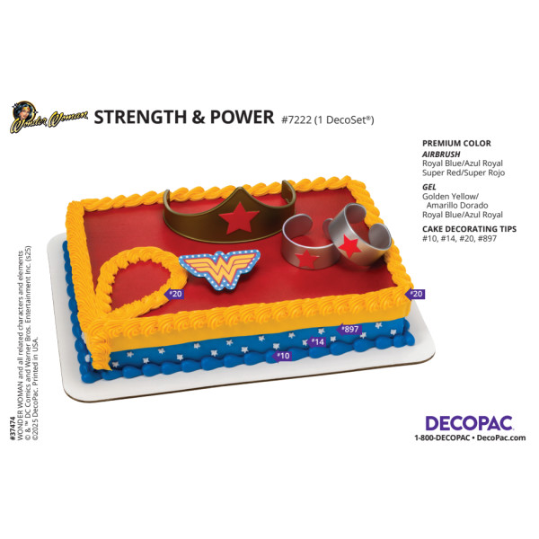Wonder Woman™ Strength & Power Cake Decorating Instruction Card