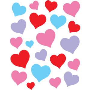 Charming Hearts Stickers, Pack of 120