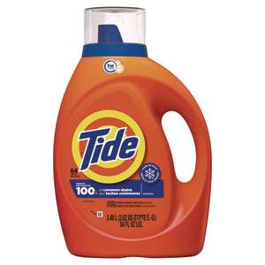 PG12110, Procter & Gamble, Tide HE Laundry Detergent, Original Scent,  84 oz Bottle