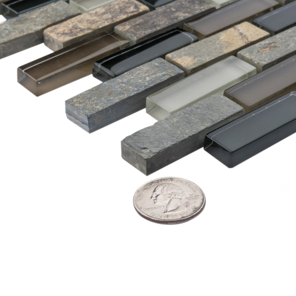 Sample – Tessera Subway Stonehenge Glass Mosaic Tile