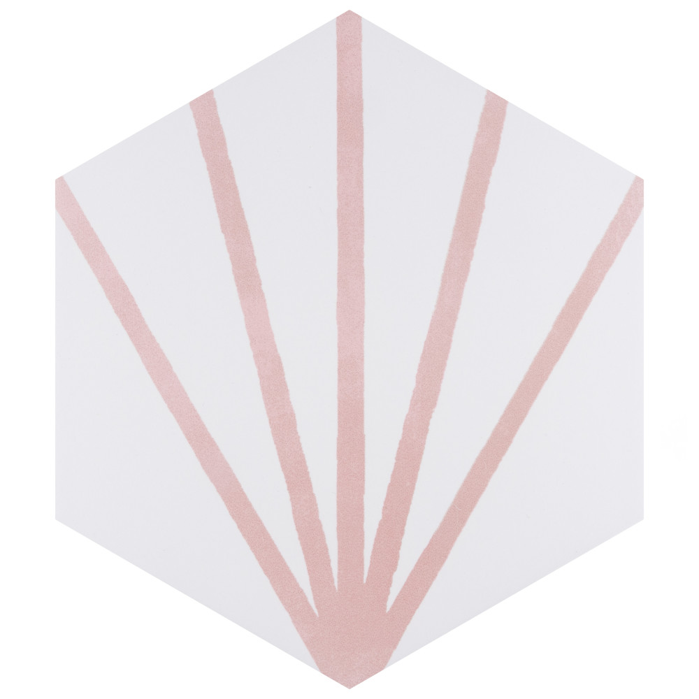 Horizon Dawn Hex Rosa 7-3/4 in. x 9 in. Porcelain Floor and Wall Tile