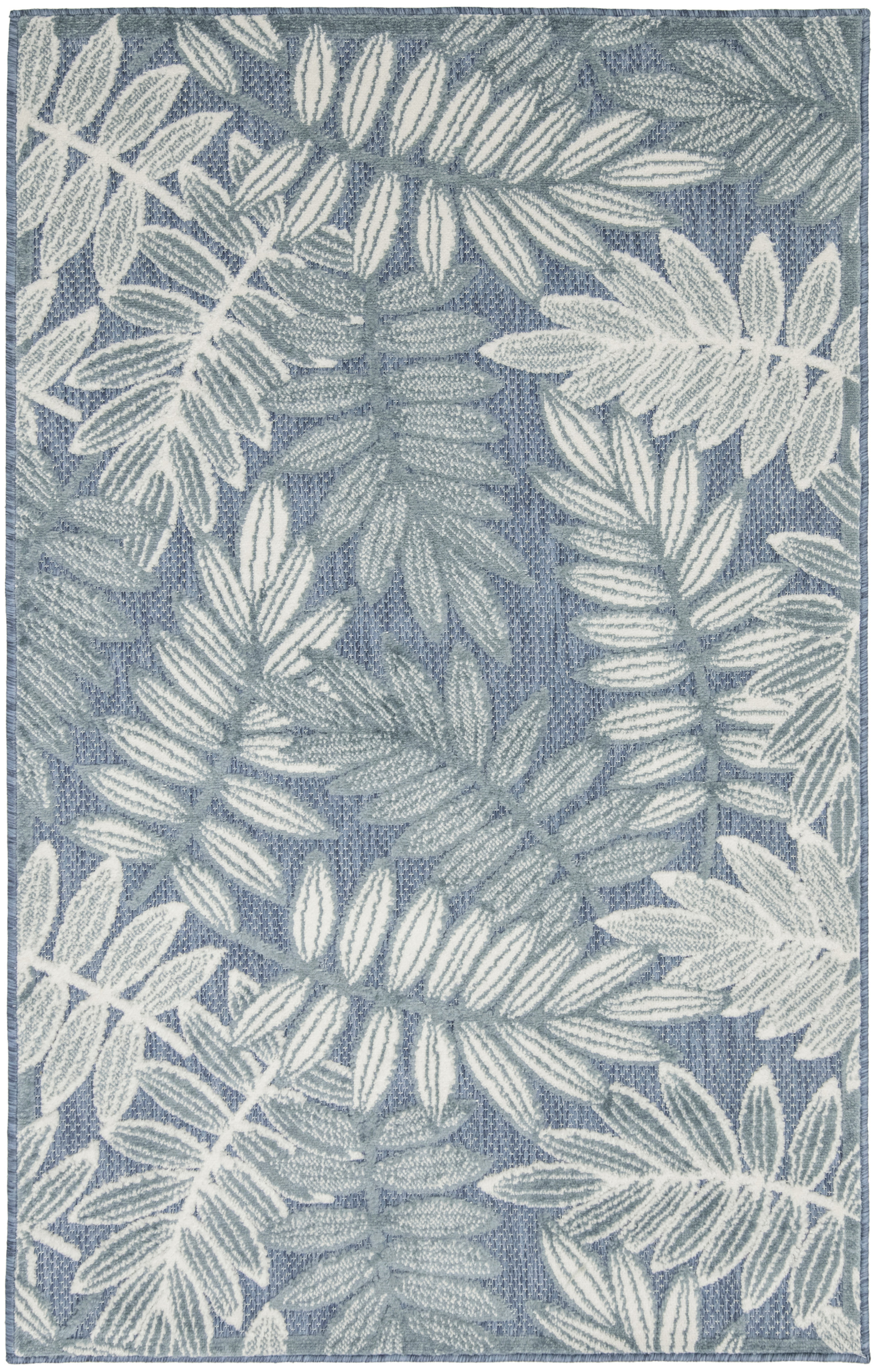 Nourison Aloha 2'8" x 4' Blue Modern Rug