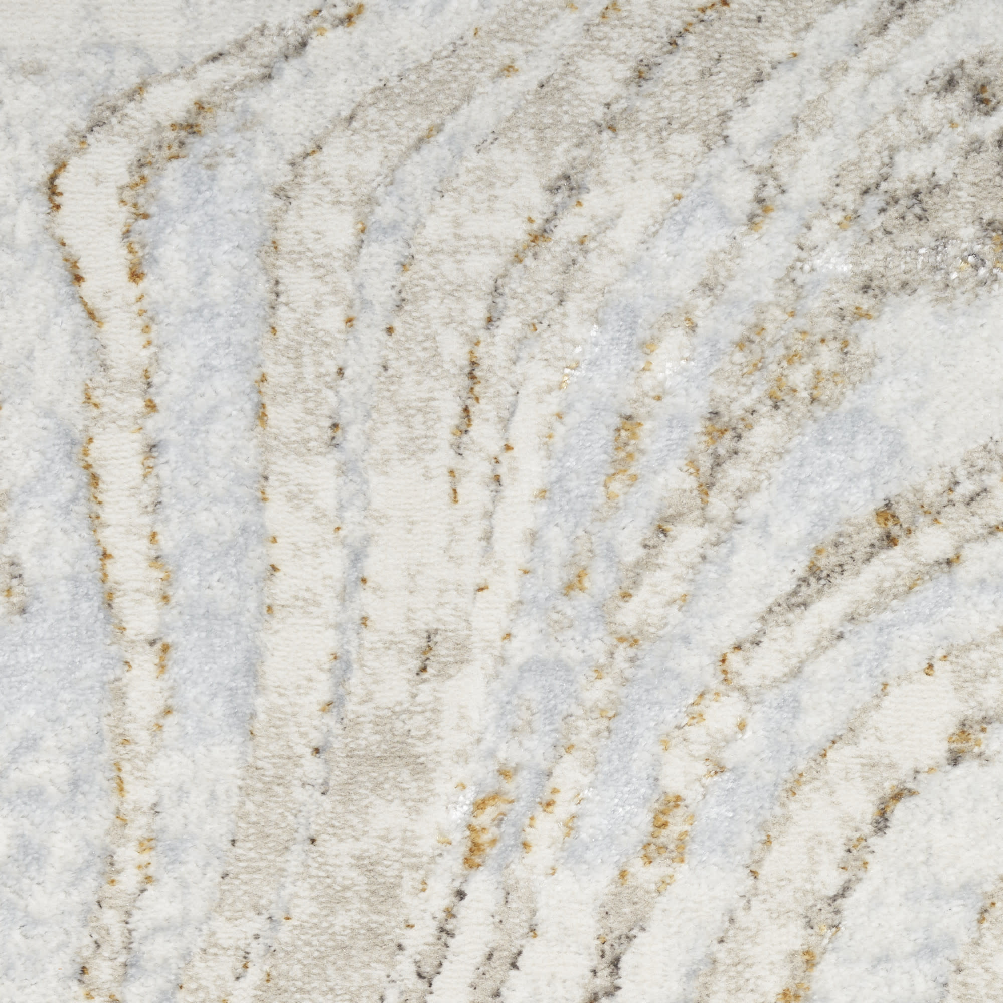 Nourison Glitz 3'11" x 5'11" Grey Gold Modern Indoor Rug