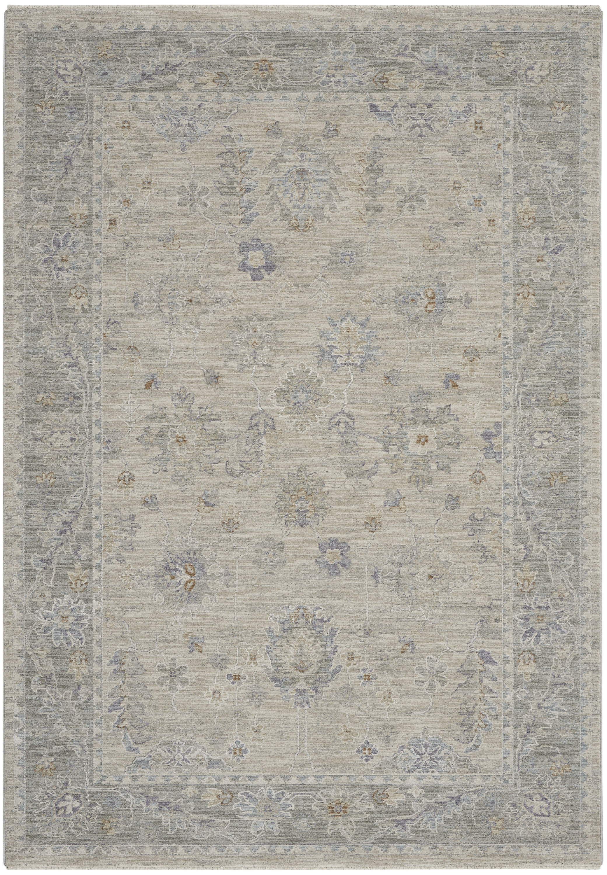 Nourison Infinite 3'11" x 5'11" Light Grey Vintage Indoor Rug