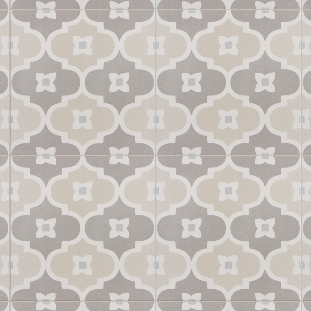 Caprice Pastel Bowtie 7.88x7.88 Square Porcelain Floor and Wall Digital Pattern