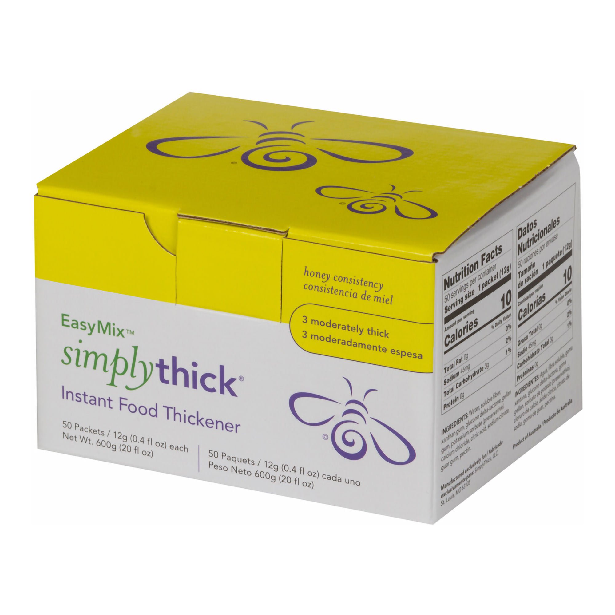 Simply Thick THICKNER, SIMPLY THICK MODERATELY L3 HONEY .4OZ (50/BX)