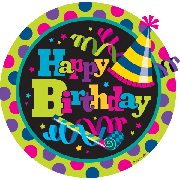 Happy Birthday Dazzle Edible Image®