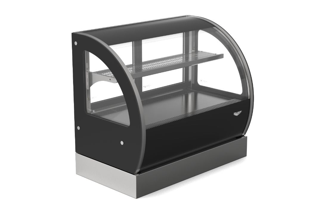 36inchwide 120volt curvedglass countertop Refrigerated deli display