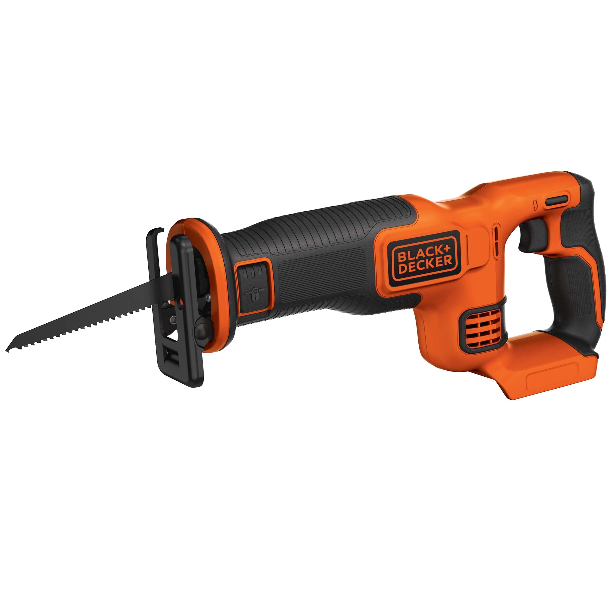 Profile of 20 volt max lithium reciprocating saw battery and charger not included.