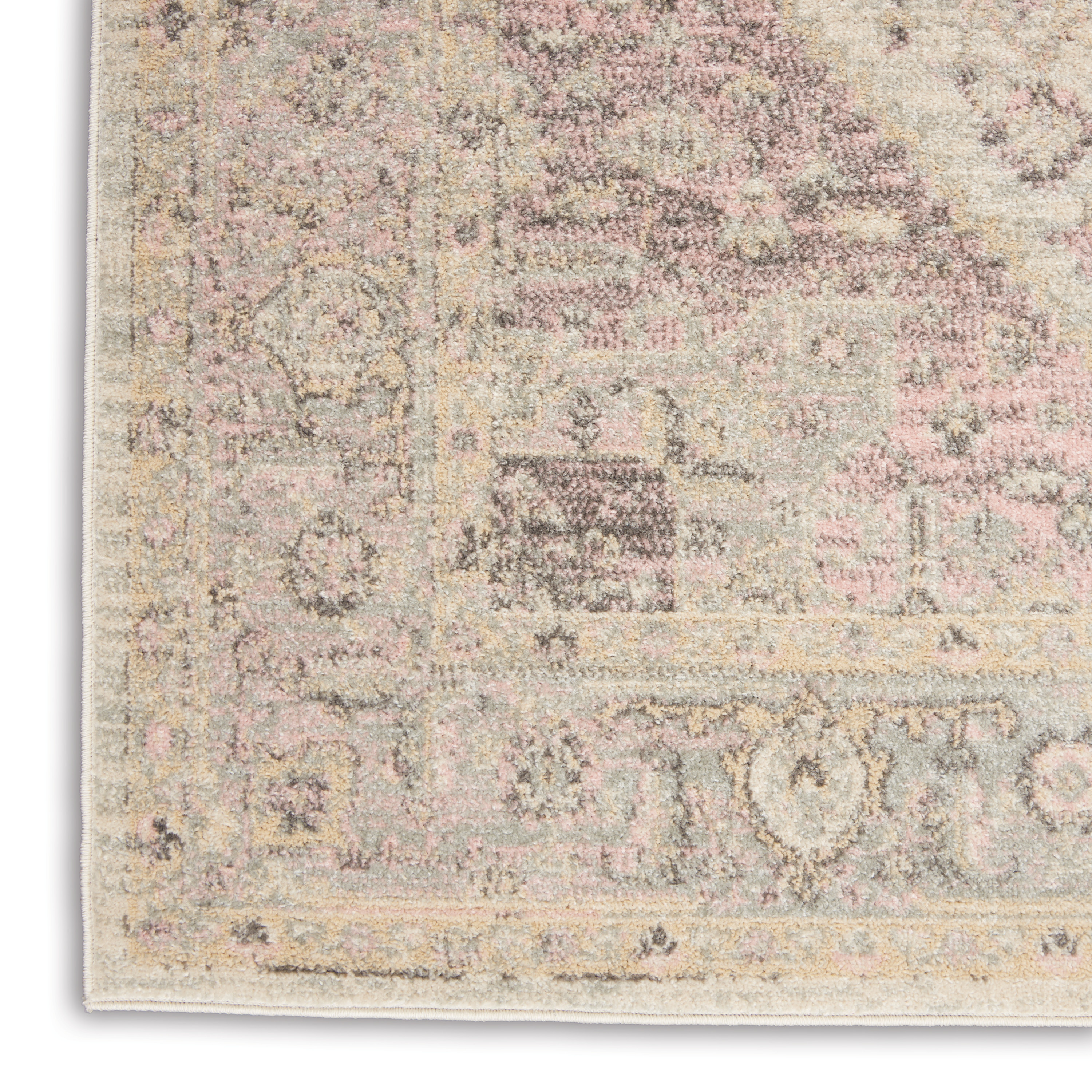 Nourison Tranquil 6' x 9' Ivory Pink Vintage Indoor Rug