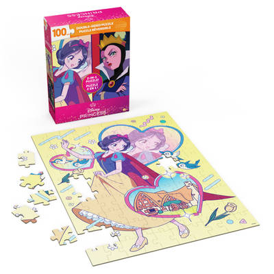 Disney Princess, Snow White & Her Evil Stepmother 100-Piece Double-Sided Jigsaw Puzzle Disney Princess Toys Disney Puzzle Girls Toys, for Kids Ages 6+