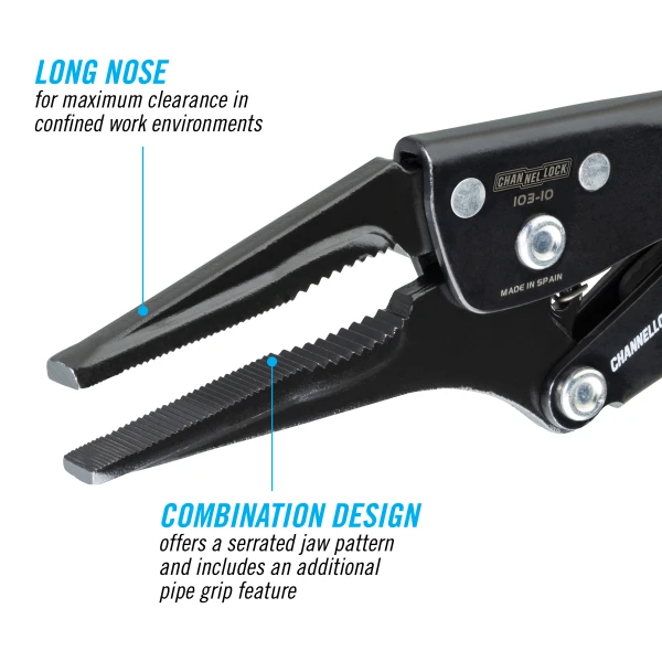 103-10 10-inch Combination Long Nose Locking Pliers