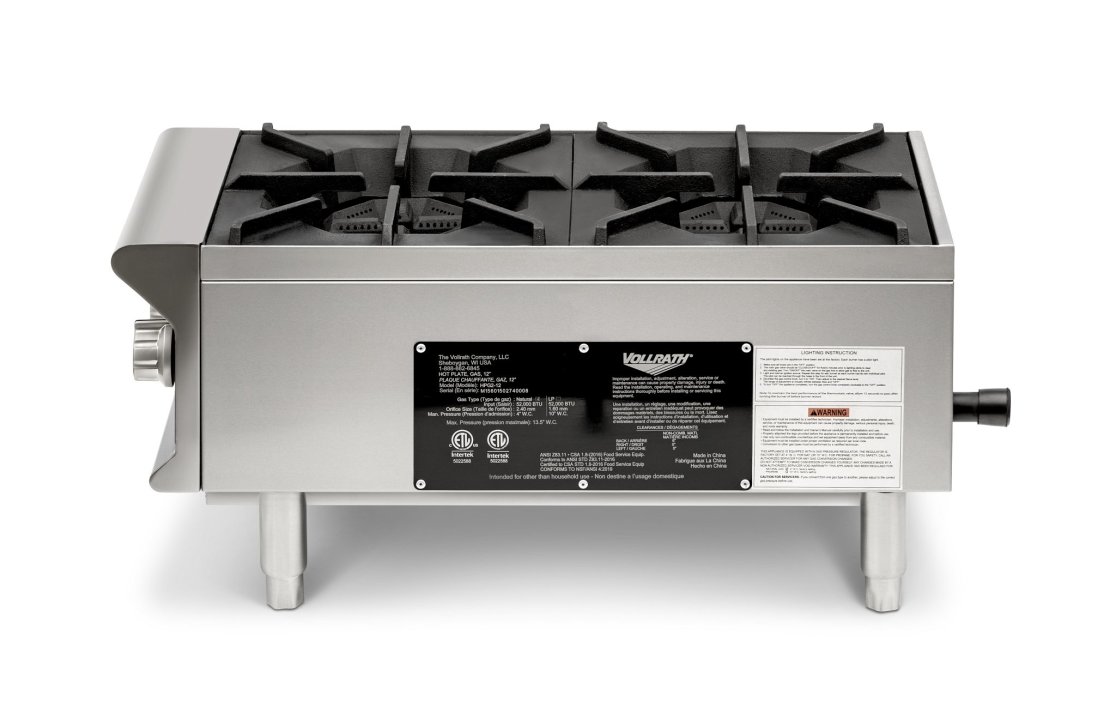 12-inch 2-burner countertop gas hot plate