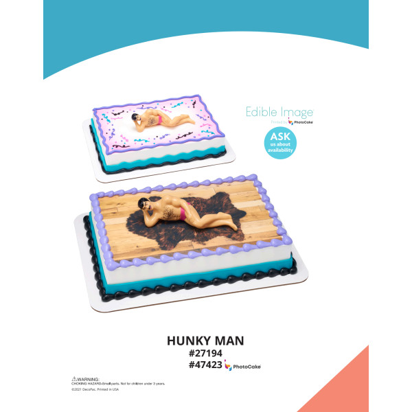Hunky Man The Magic of Cakes® PhotoCake® Enhanced Background and Icing Page
