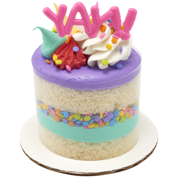 Mini Bright Balloon Words Cupcake Layon