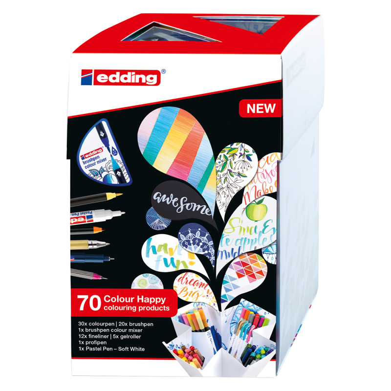 Colour Happy Big Box, Assorted Colors, Mixed Coloring Set of 70