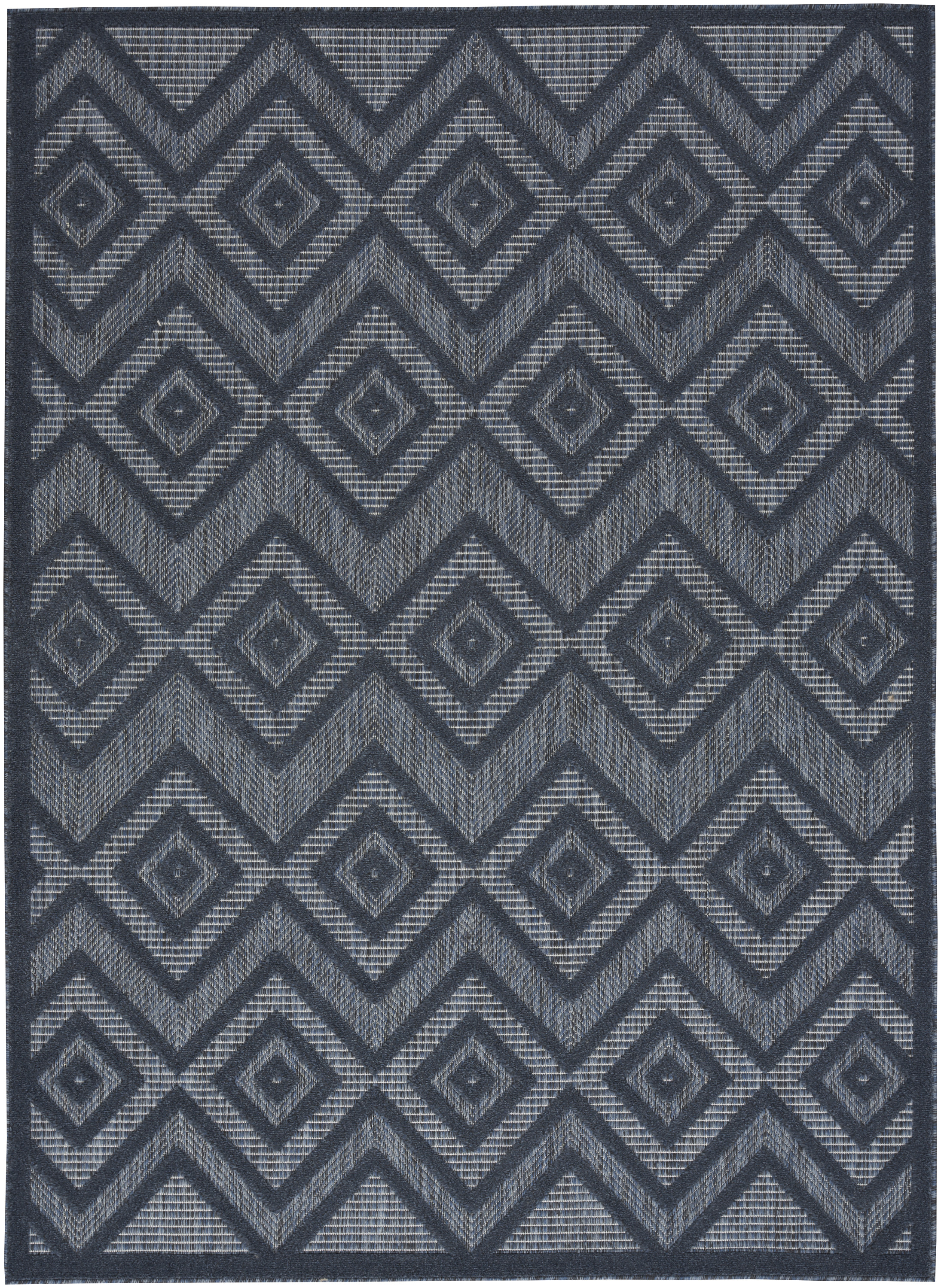 Nourison Versatile 4' x 6' Navy Blue Modern Rug