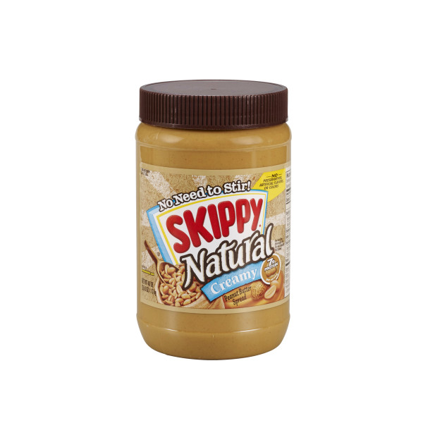 SKIPPY(r) Natural Creamy Peanut Butter Spread, 8/40 oz . C1CB - Front Center Inner Pack (Hi Res)