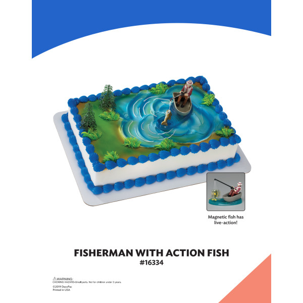 Fisherman with Action Fish The Magic of Cakes® Icing Only Page