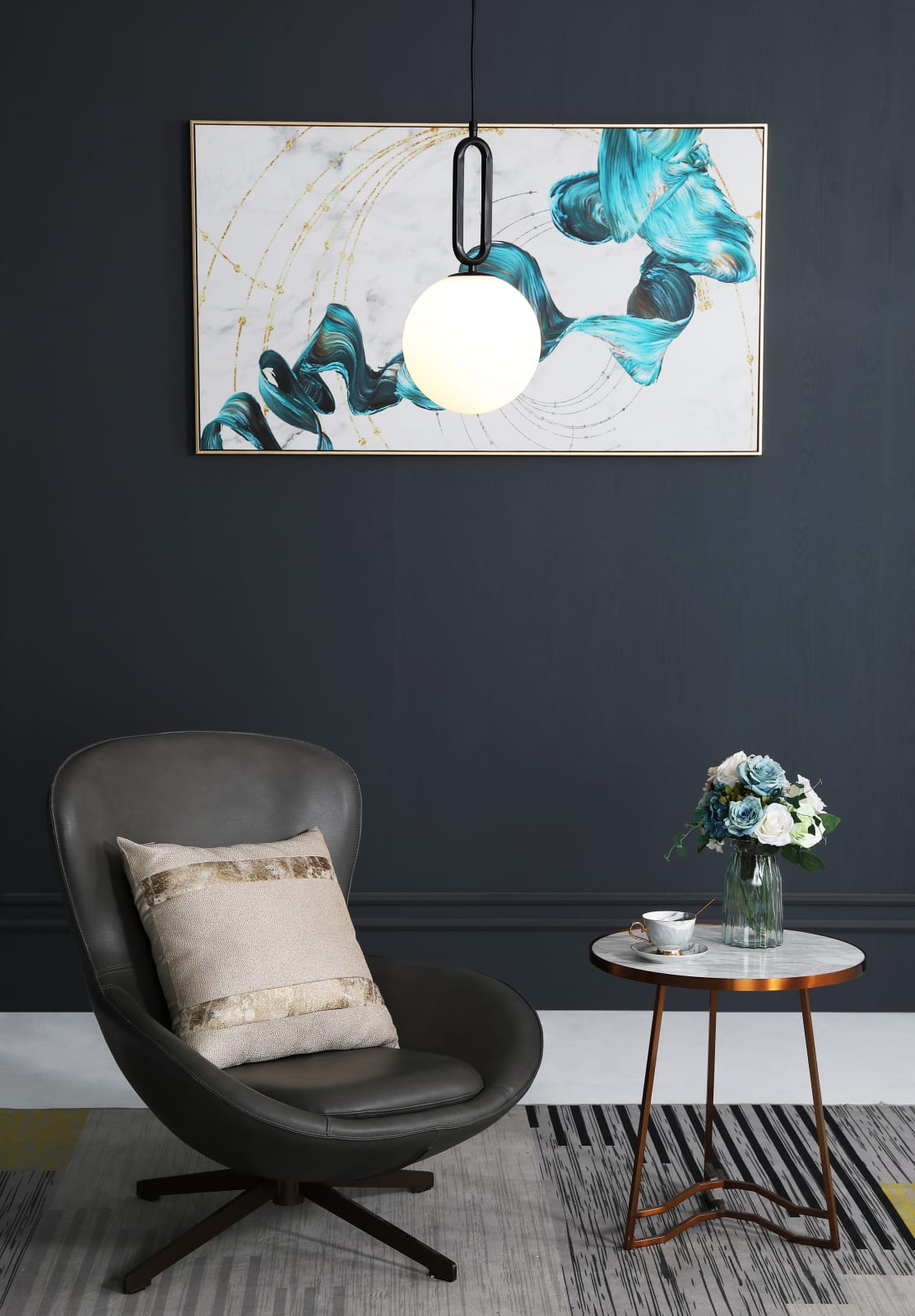 Globe Pendant Frosted Globe Pendant — installation 7