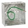 4 in. Square Deep Welded Box With 1/2 in. And 3/4 in. KO's With 10 1/2 in. Pigtail