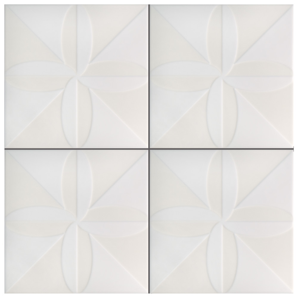 Triplex Fronteira White 7-3/4 in. x 7-3/4 in. Ceramic Wall Tile
