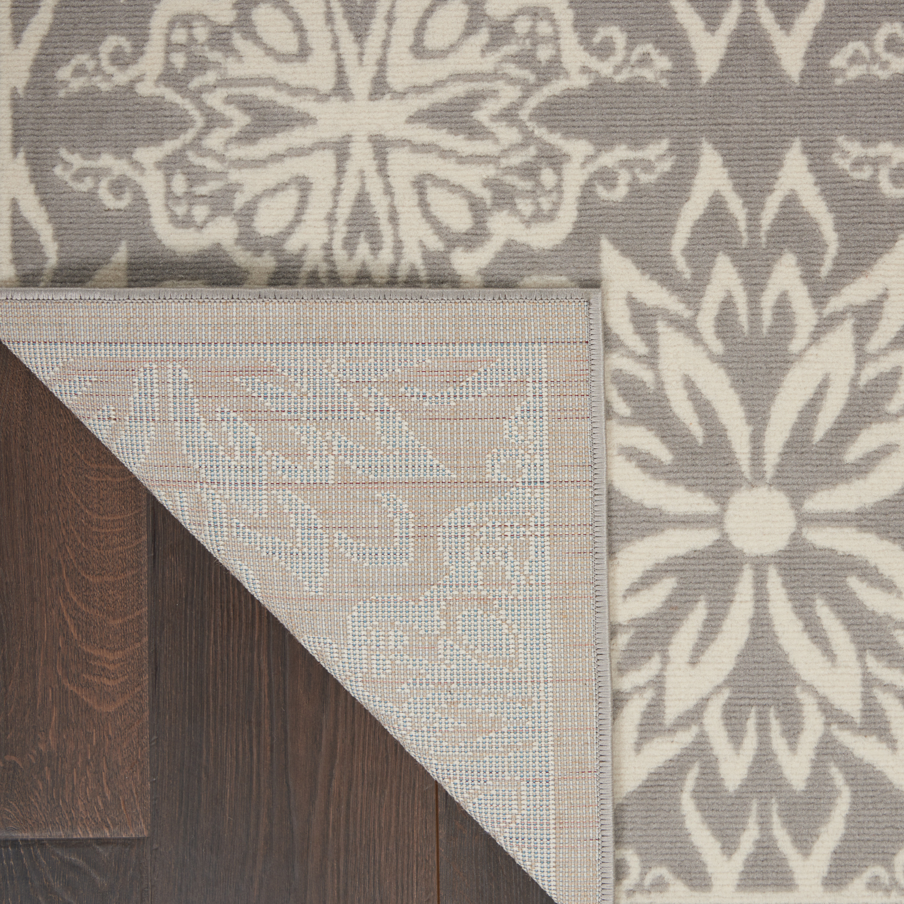 Nourison Jubilant 4' x 6' Ivory Grey Farmhouse Indoor Rug