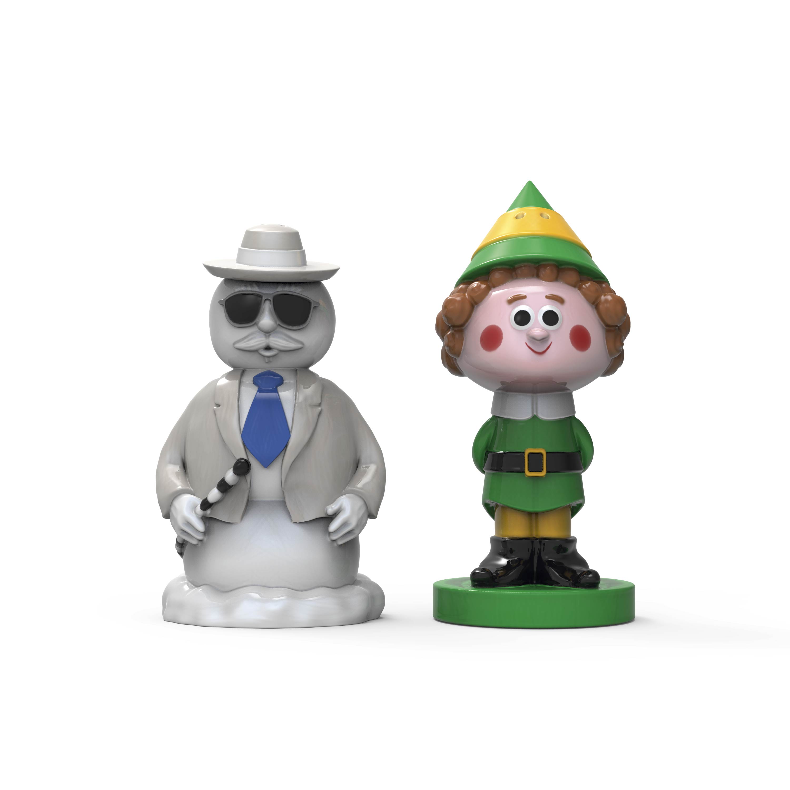 Christmas Collectibles Salt and Pepper Shaker Set, Elf & Snowman, 2-piece set slideshow image 1 Christmas Collectibles Salt and Pepper Shaker Set, Elf & Snowman, 2-piece set slideshow image 1