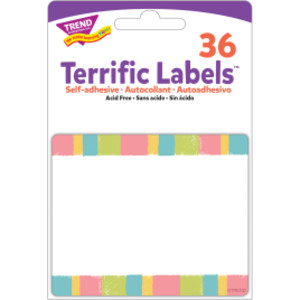 Cheerful Stripes Terrific Labels&trade;, 36 Count