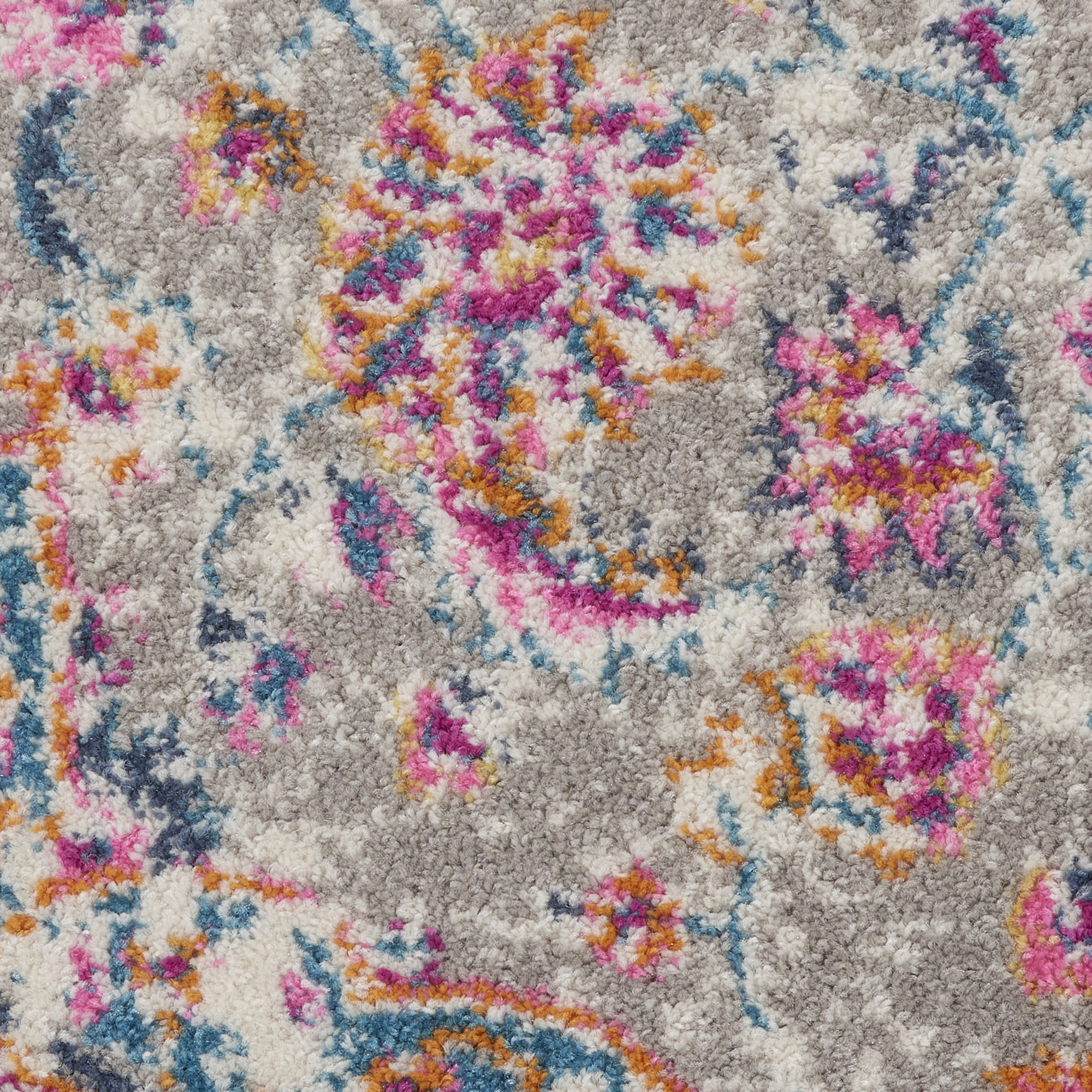 Nourison Passion 5' x Round Grey Multicolor Transitional Indoor Rug