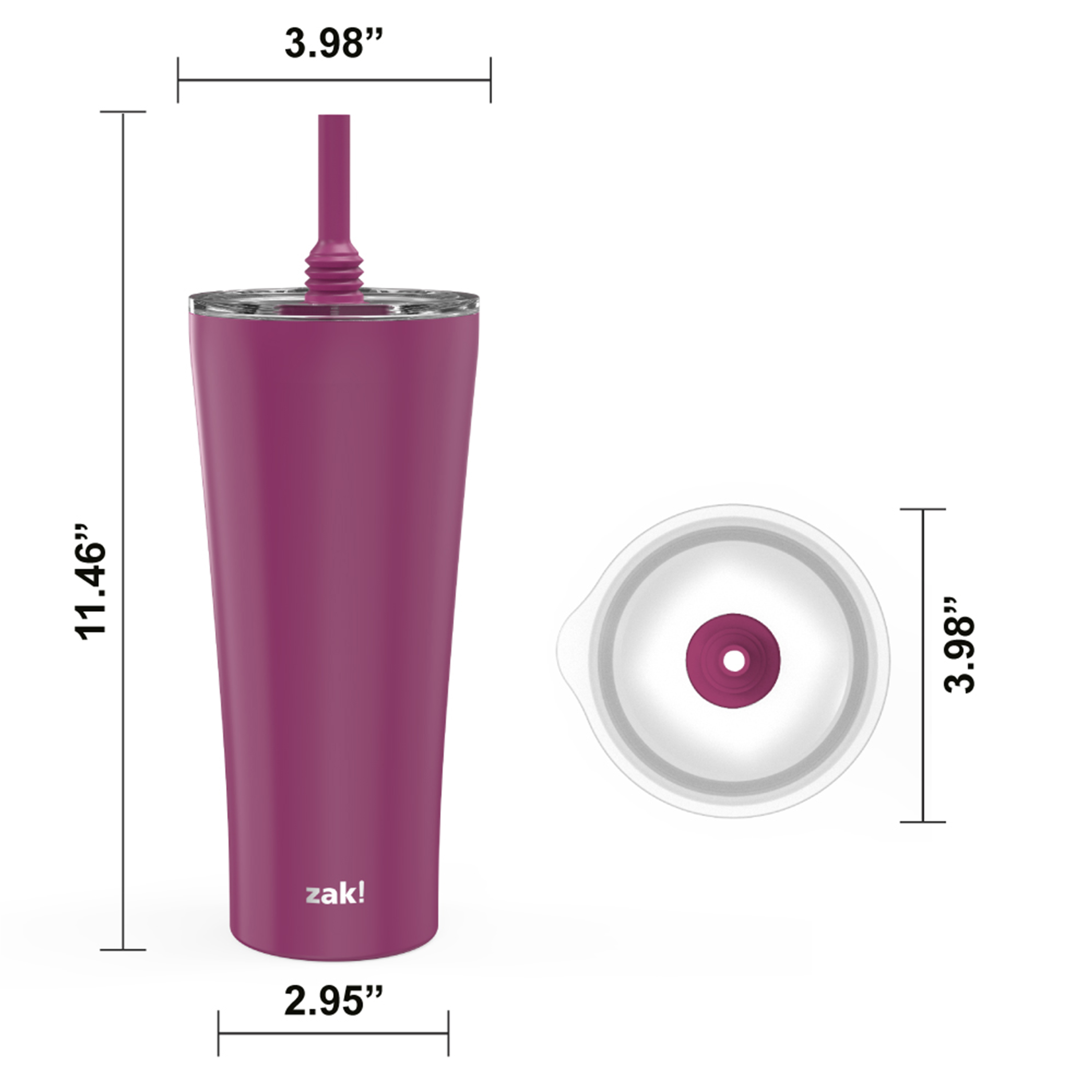 Alfalfa 30 ounce Vacuum Insulated Stainless Steel Tumbler, Wild Berry slideshow image 3 Alfalfa 30 ounce Vacuum Insulated Stainless Steel Tumbler, Wild Berry slideshow image 3