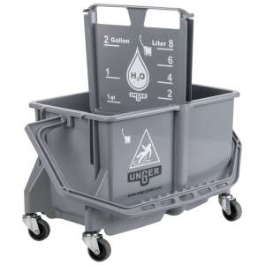 Unger, SmartColor, 16qt, Mop Bucket w/ Sidepress Wringer, Gray