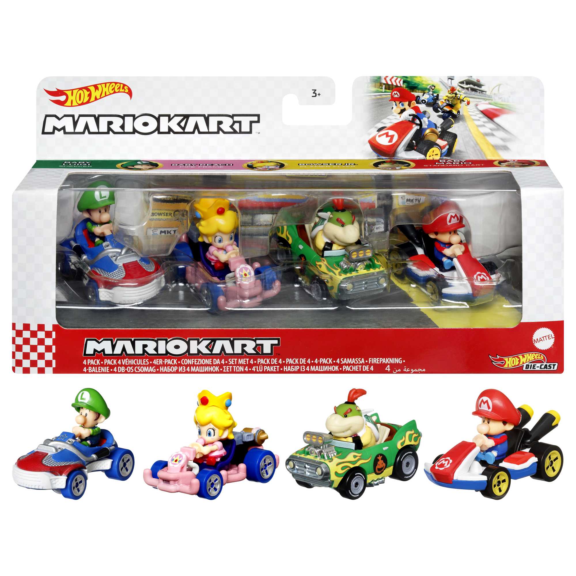 Hot Wheels Mario Kart 4-PK Assortment
