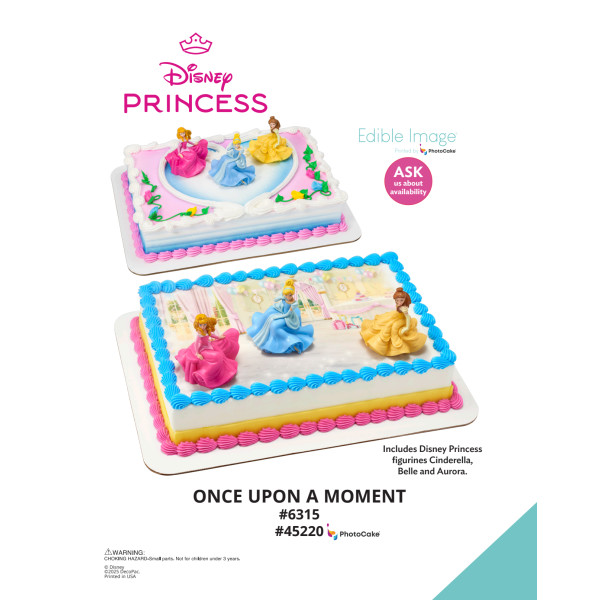 Disney Princess Once Upon a Moment The Magic of Cakes® PhotoCake® Enhanced Background and Icing Page