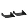 Rack-Mount Single-Sided Shelf, Steel, Fixed, Solid, 5.25 H x 19 W x 22 in. D, Jet Black