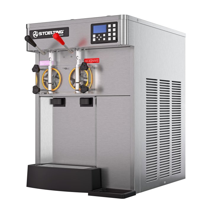208- to 240-volt single-phase water-cooled gravity-fed soft serve & shake countertop machine