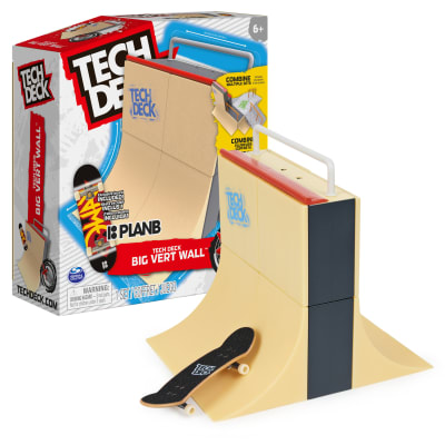 Tech Deck, Big Vert Wall X-Connect Park Creator, Customizable and Buildable Ramp Set with Exclusive Fingerboard, Kids Toy for Boys and Girls Ages 6 and up