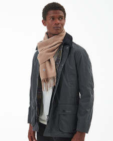 Plain Lambswool Scarf Light Brown