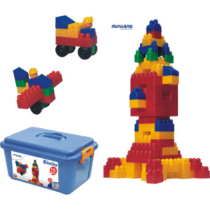 Plastic Interlocking Blocks, 120 Pieces