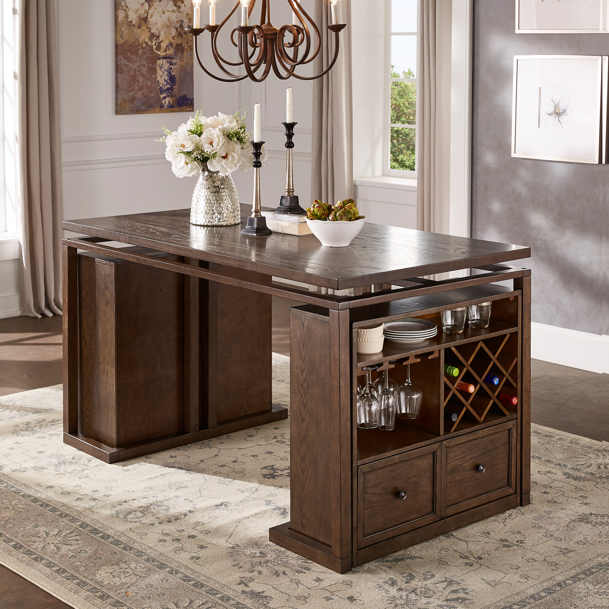 Rectangular Counter Height Dining Table